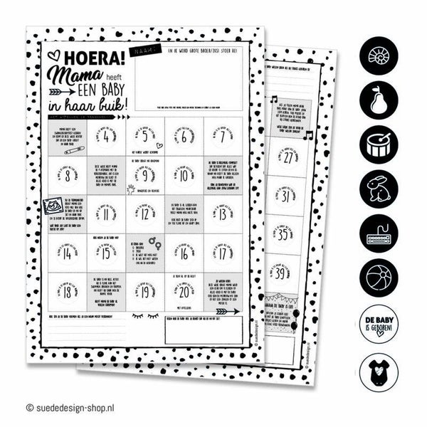 Aftelkalender "Hoera! mama heeft een baby in haar buik!" 