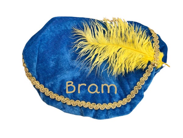 Blauwe pietenmuts met naam