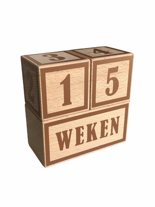 Houten mijlpaalblokken Clay brown