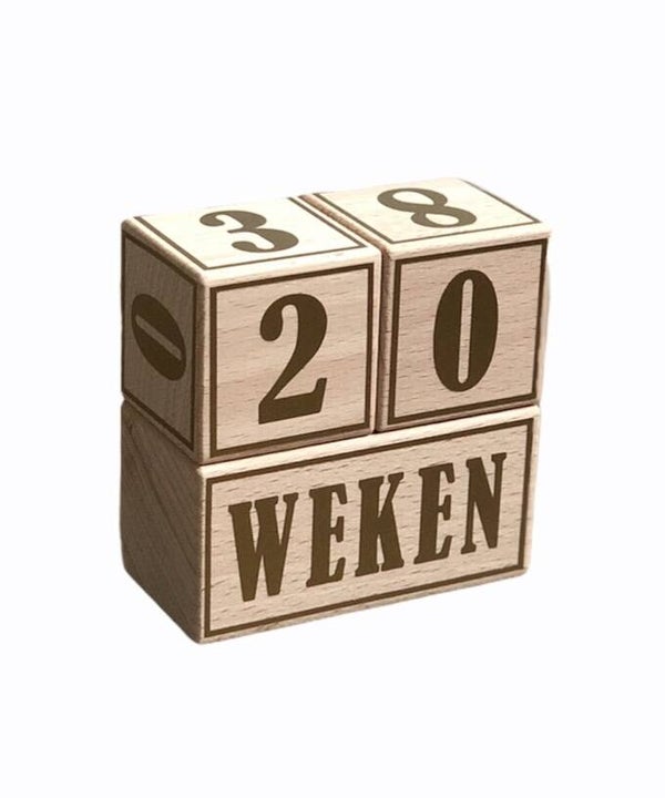 Houten mijlpaalblokken goud