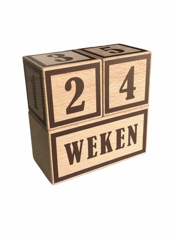 Houten mijlpaalblokken nougat brown