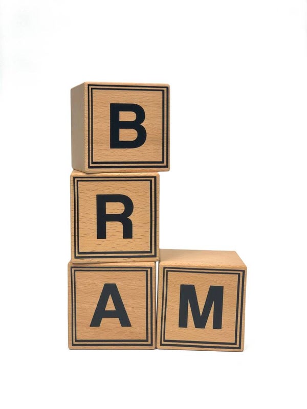 Houten naamblokken groot