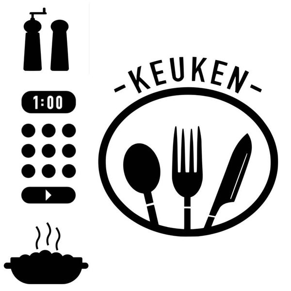 Ikea keukentje sticker set 1