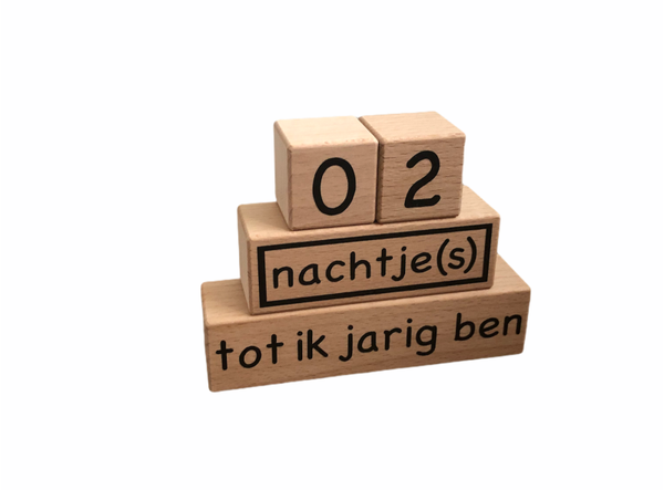 Houten aftelblokken