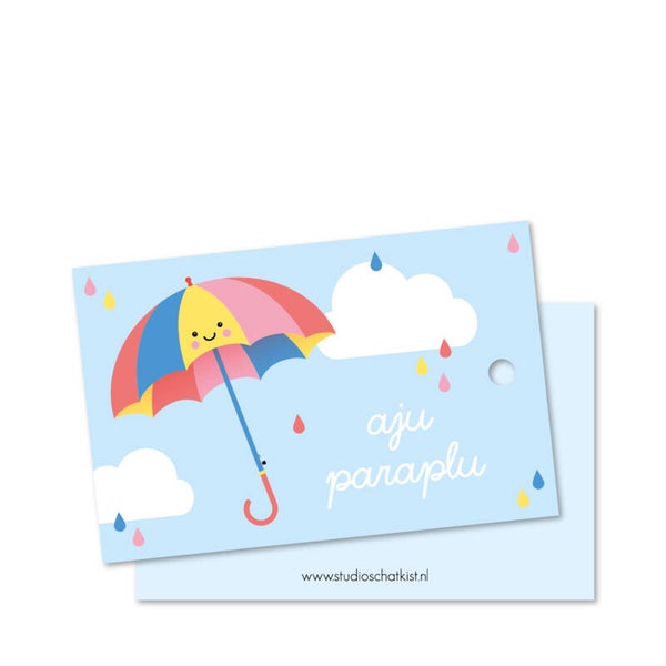 Kadolabel "Aju paraplu"