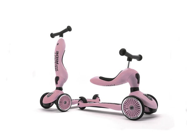Scoot and Ride Highwaykick 1 rose step en loopfiets