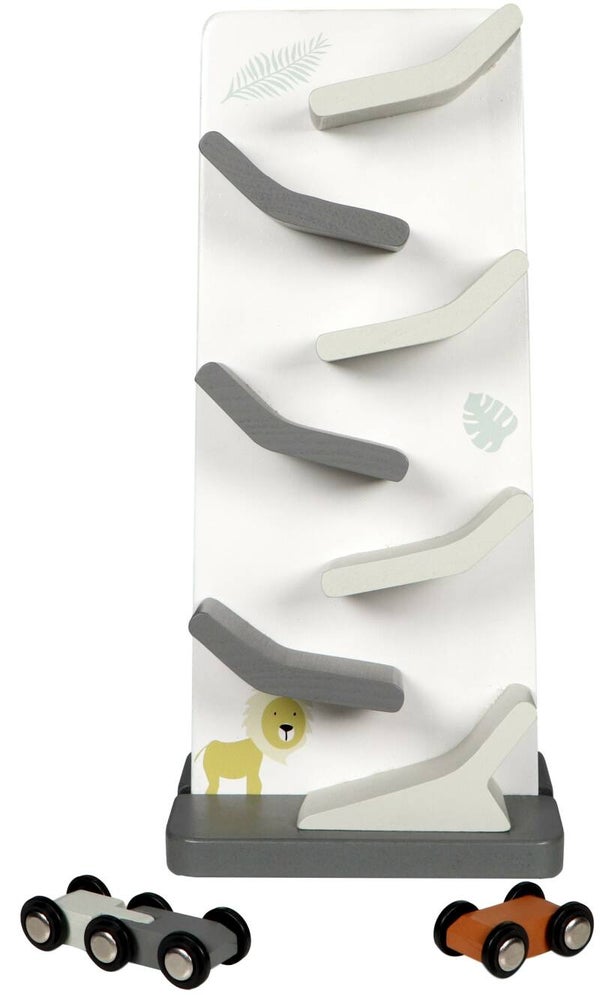 Tryco houten zigzag autobaan met naam