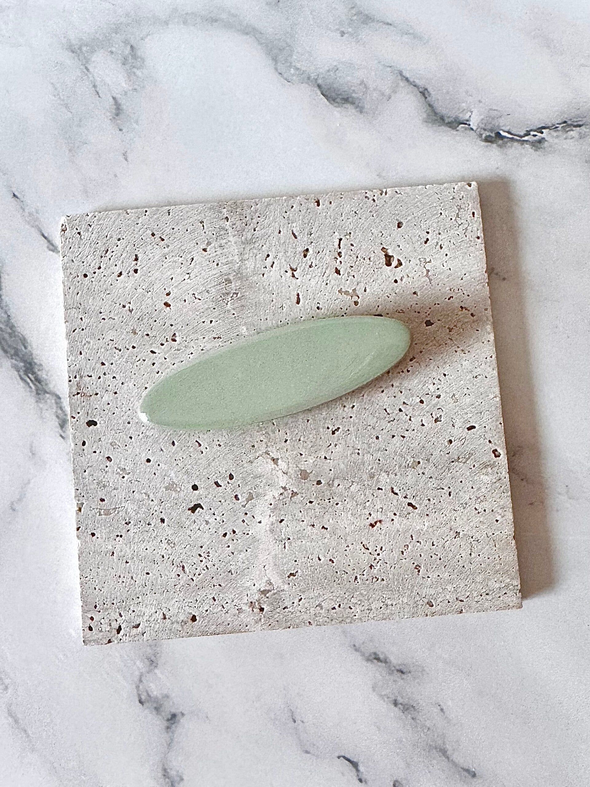 Haarclip groen met glanslaag