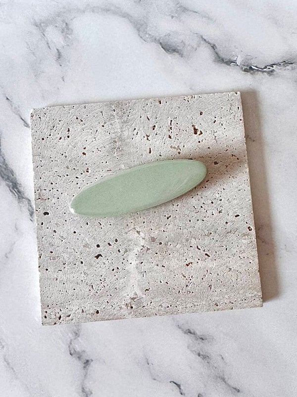 Haarclip groen met glanslaag