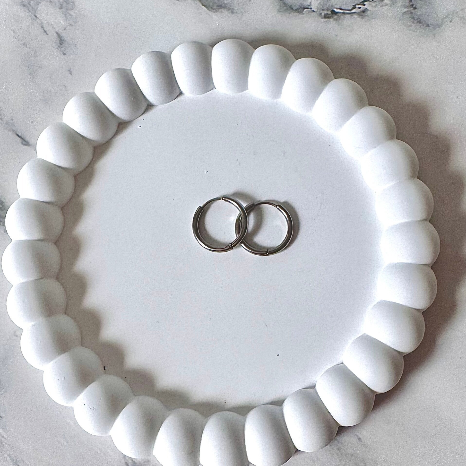 Oorring zilver rond