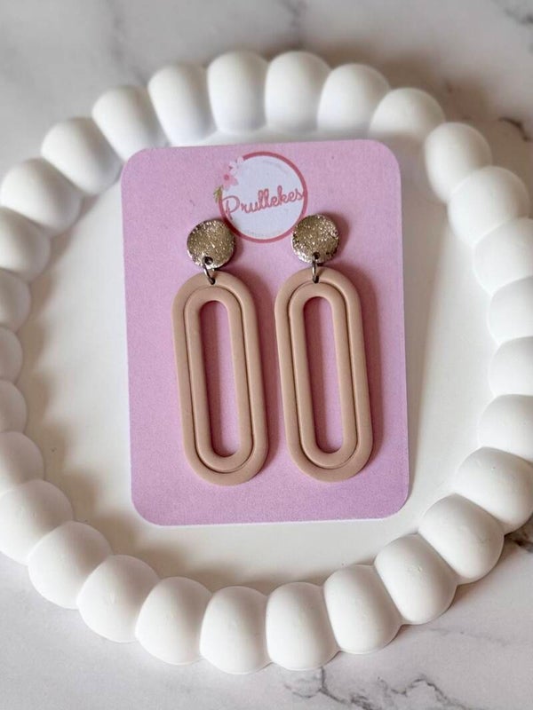 Lange hoops taupe