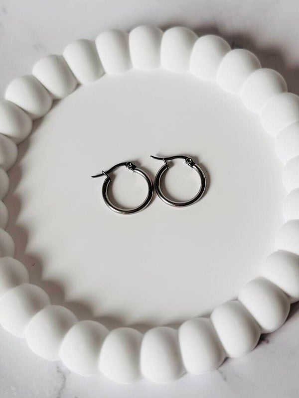 Oorring zilver met sluitclip