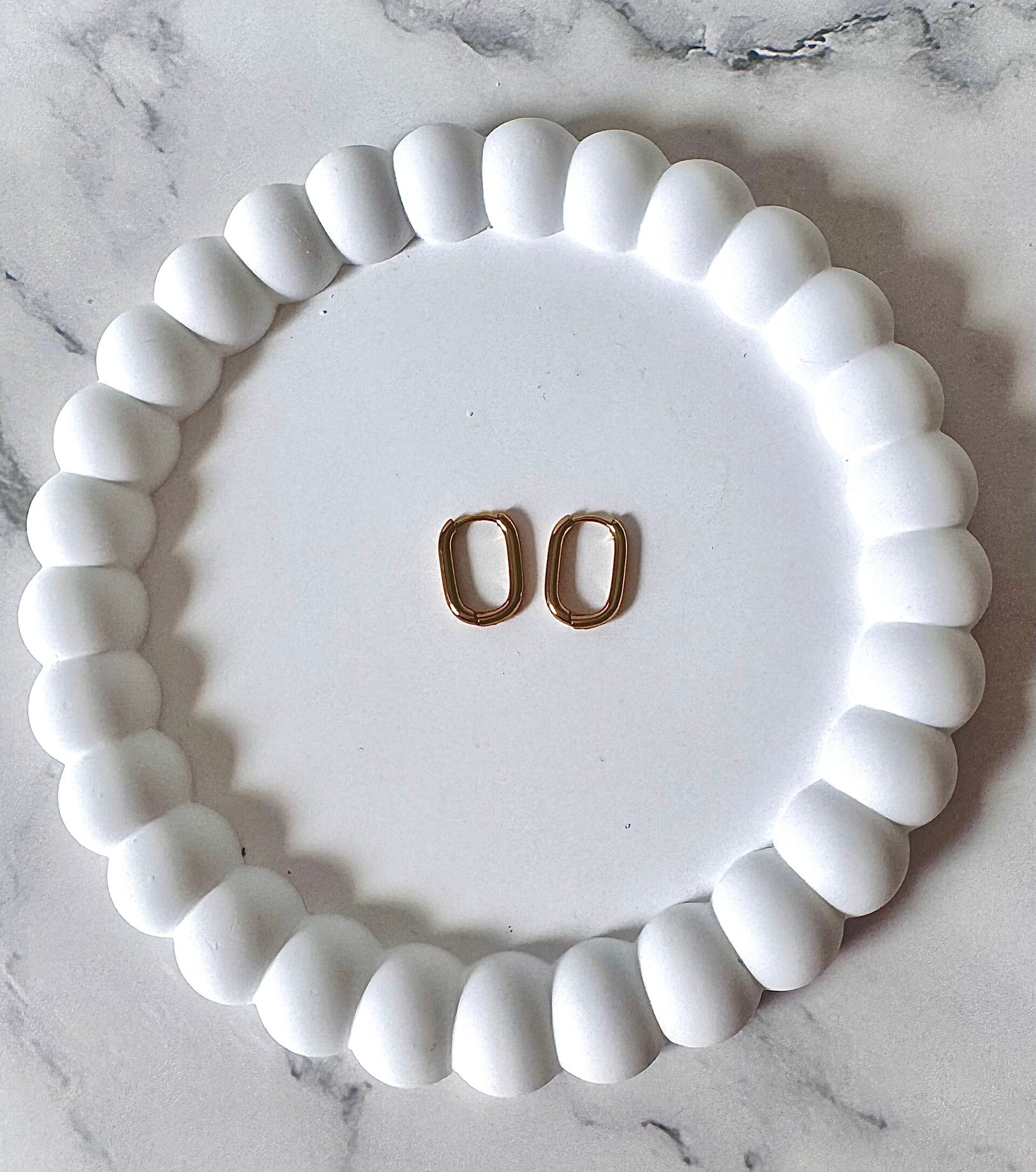Oorring goud ovaal