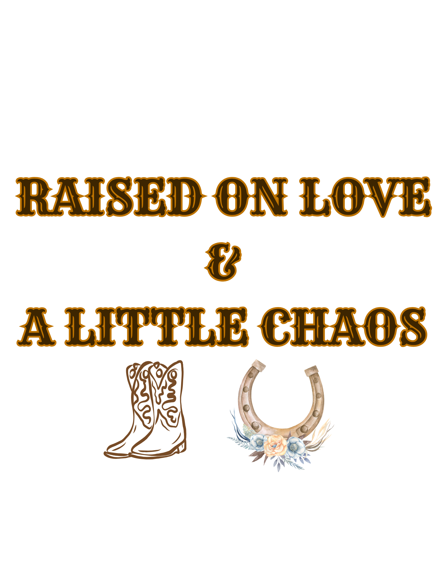 Raised on Love & A Little Chaos tote bag