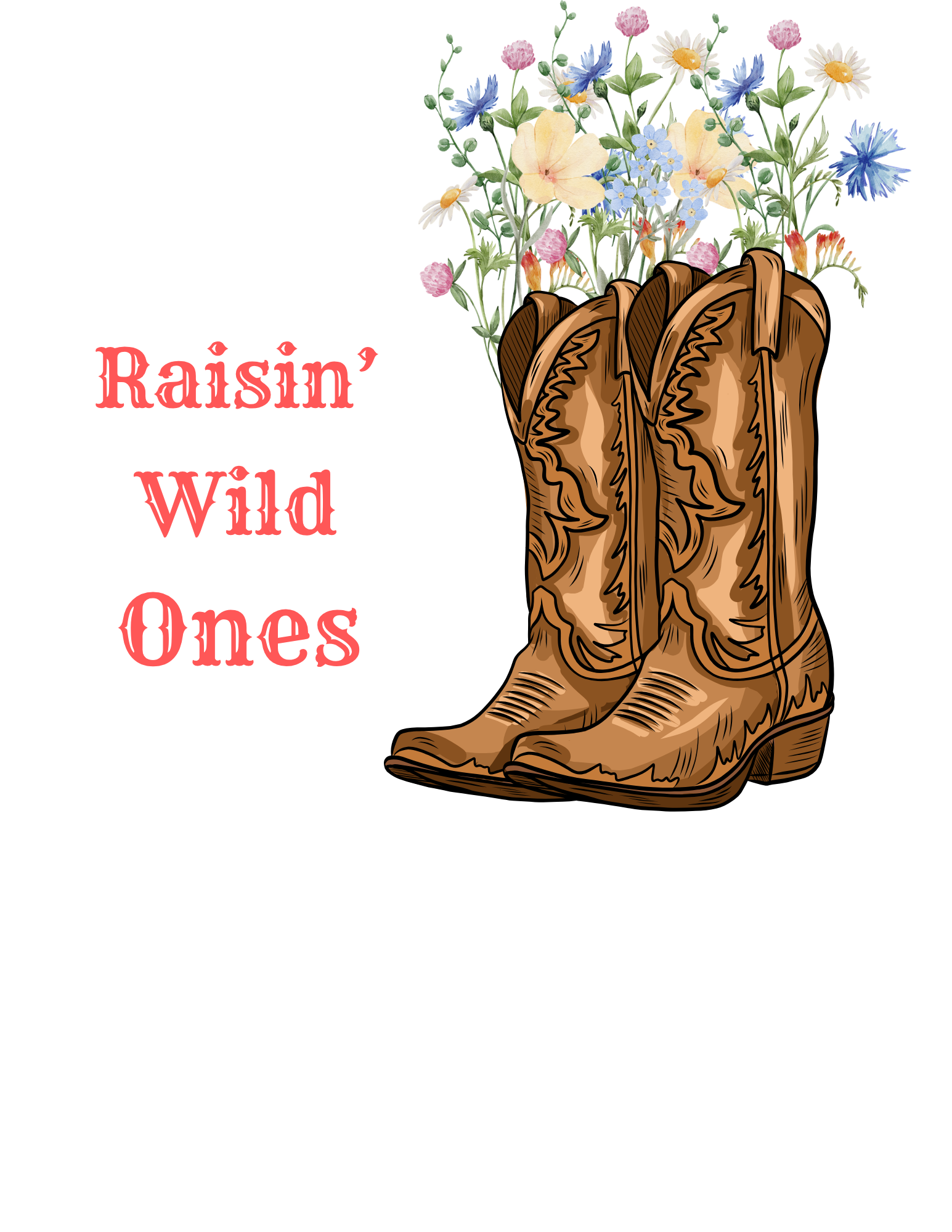 Wildflowers and boots