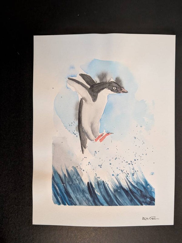 "Springender Pinguin"