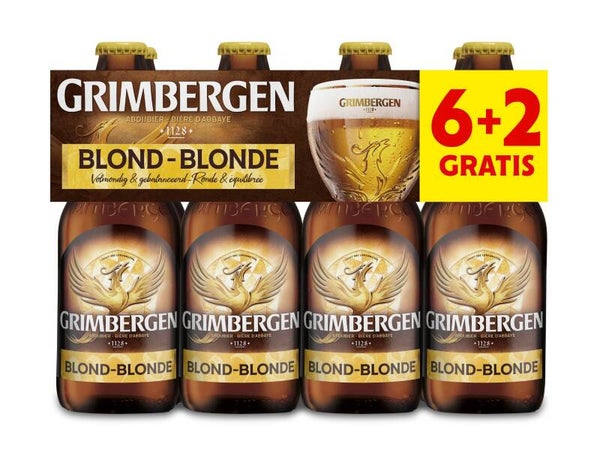 Grimbergen Blond 6+2 Gratis 8/33cl