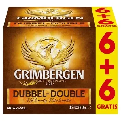 Grimbergen Dubbel 6+6 Gratis 12x33cl