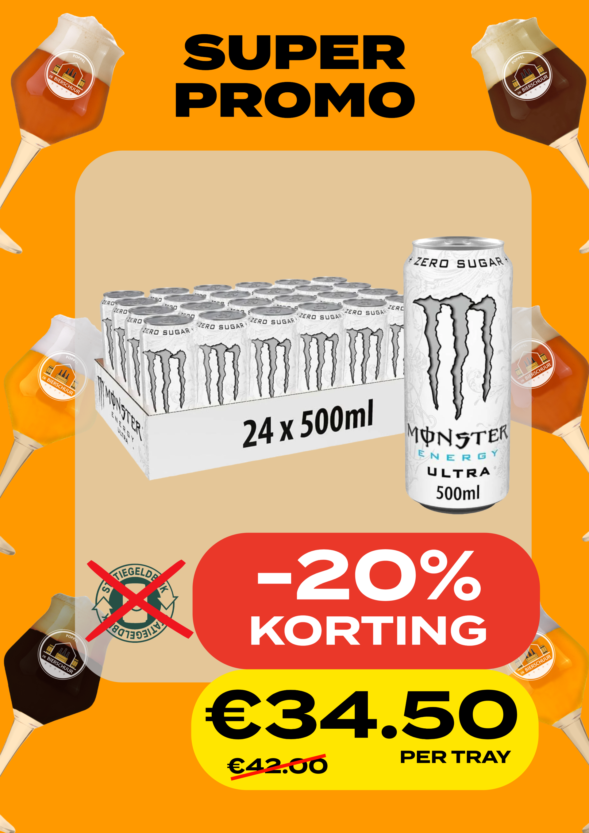 Monster Ultra White 24x50cl