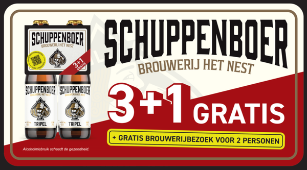 Schuppenboer Tripel 3+1 GRATIS + Brouwerijbezoek 2 personen 4x33cl