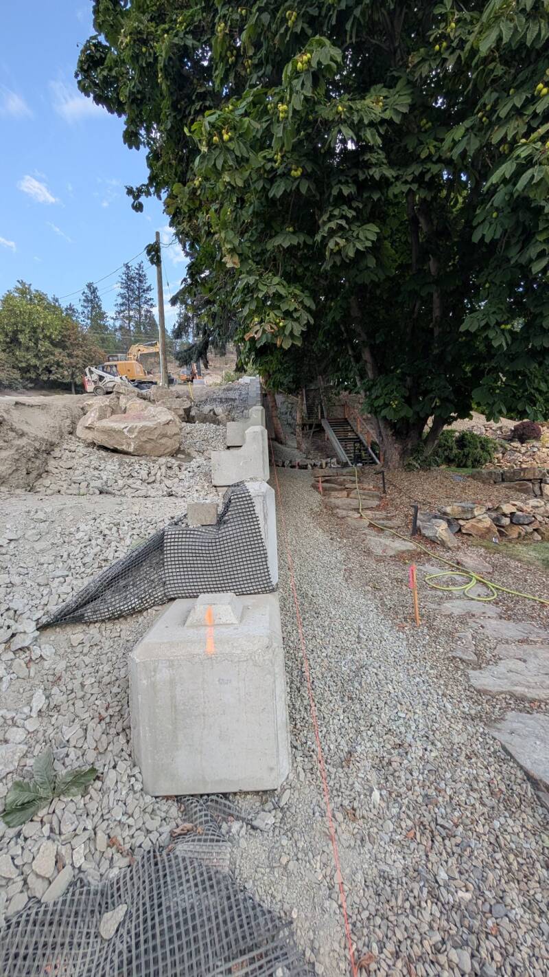 Retaining-wall reinforcement and backfill (work in progress)
