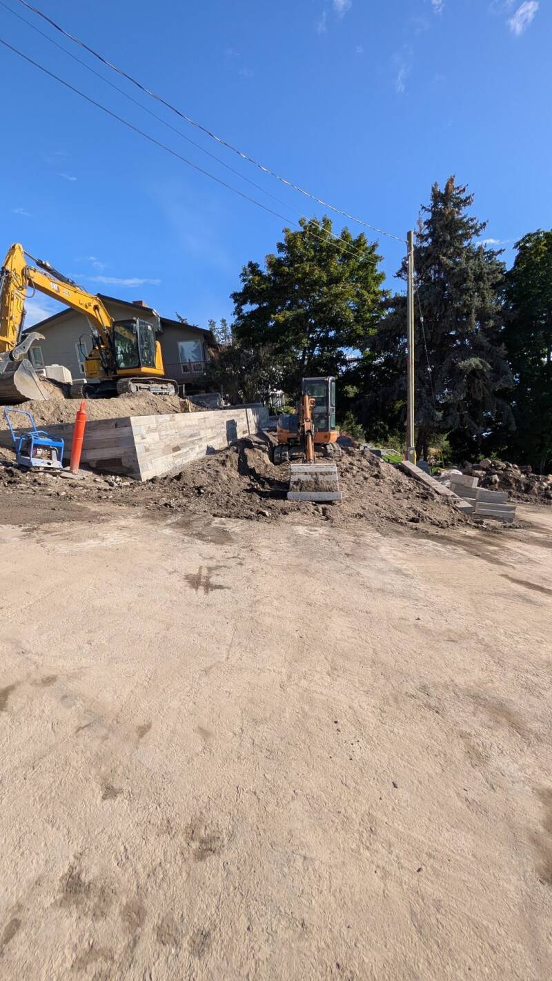 Excavation and equipment on site (work in progress)