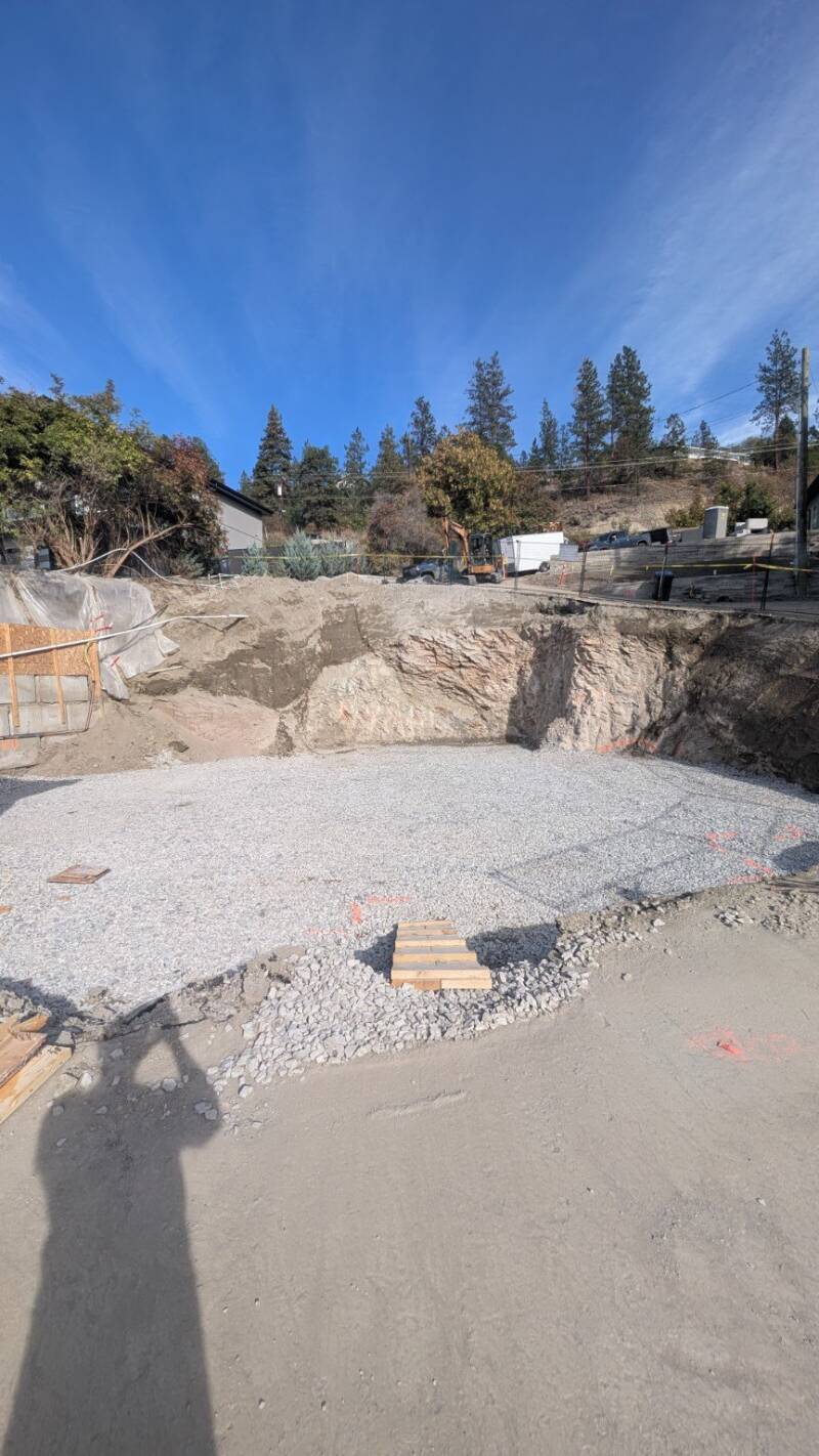Foundation excavation and aggregate base (work in progress)