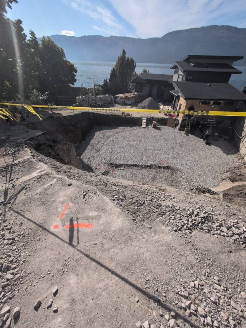 Foundation excavation and site preparation