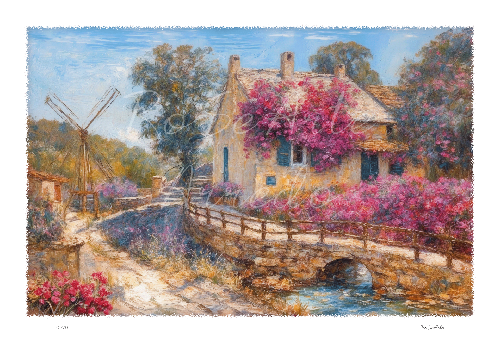 “Casa tra le Bouganville” 77X50 Cm.