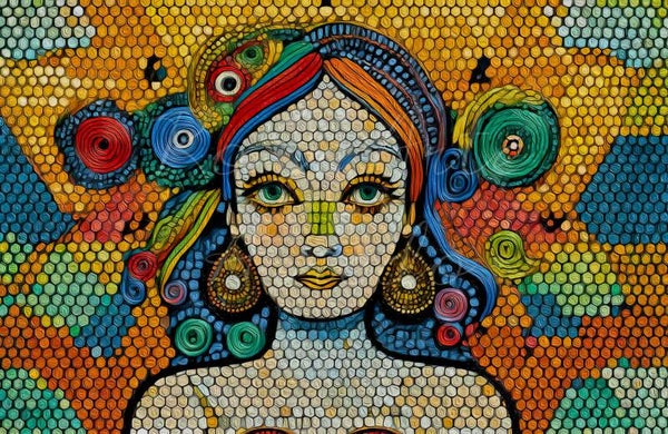 "La Regina dei Colori" 77X50 cm.