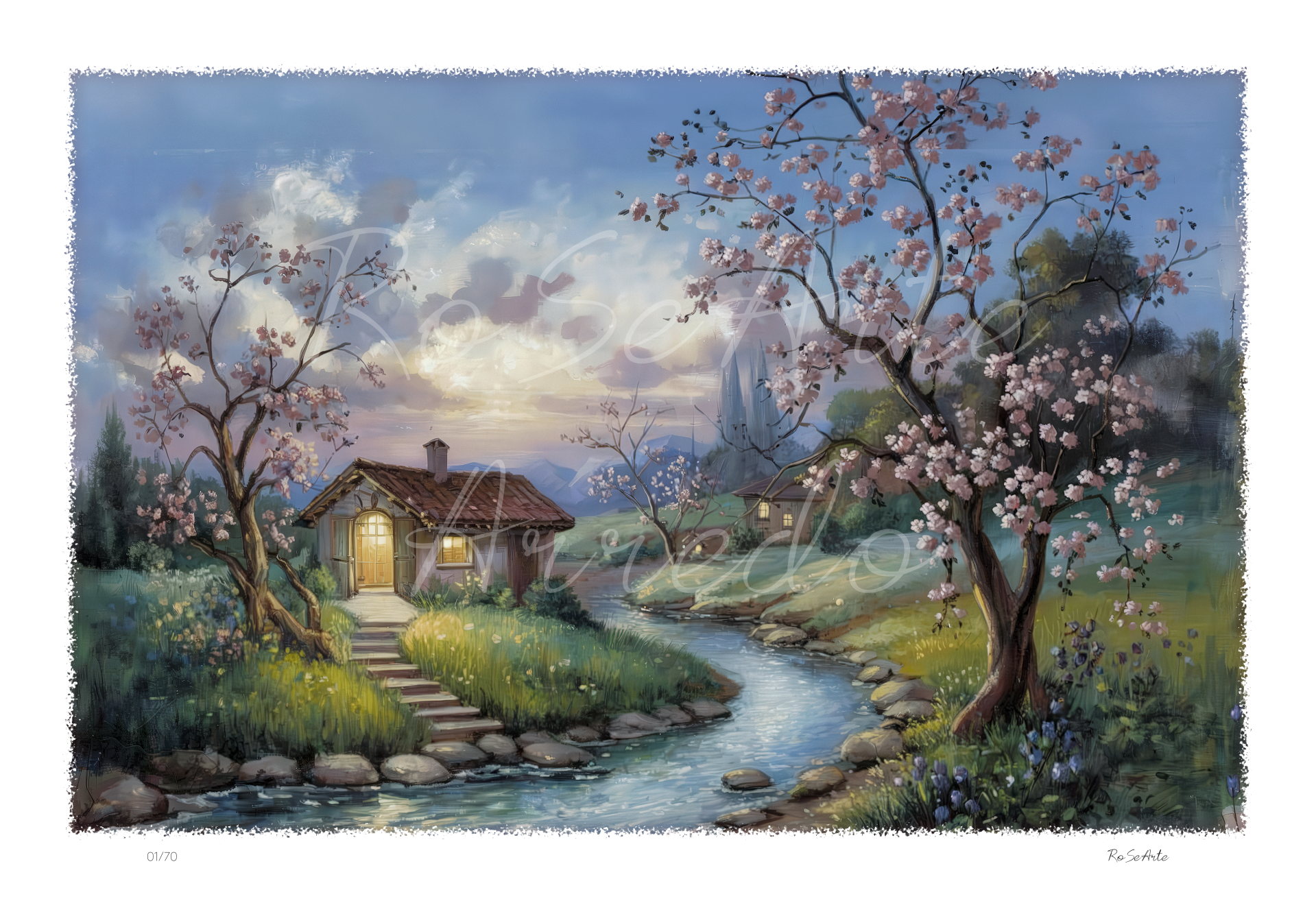 “La casa sul fiume” 77X50 cm.