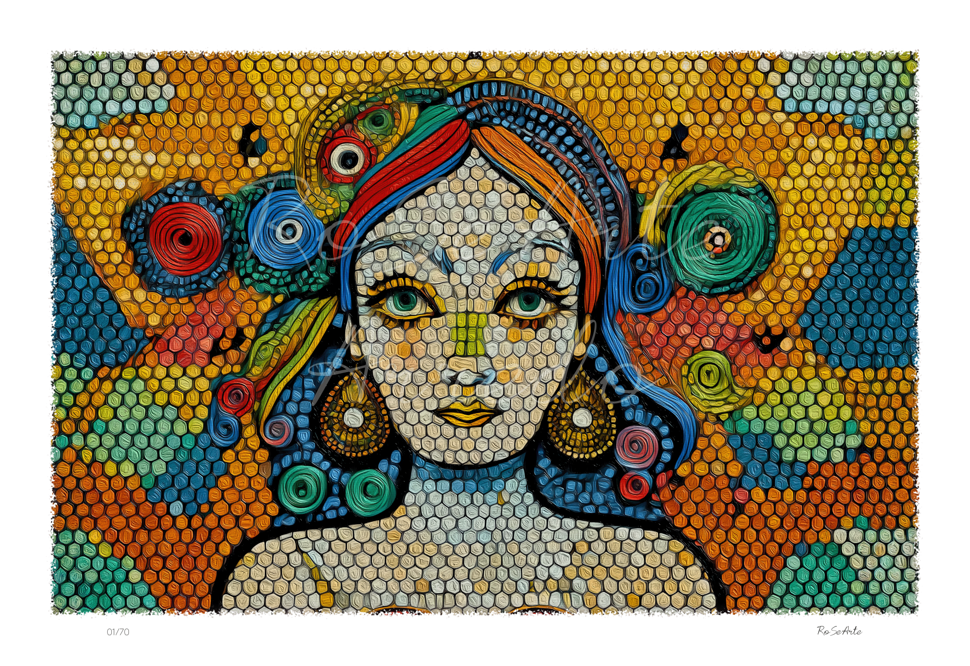 "La Regina dei Colori" 77X50 Cm.