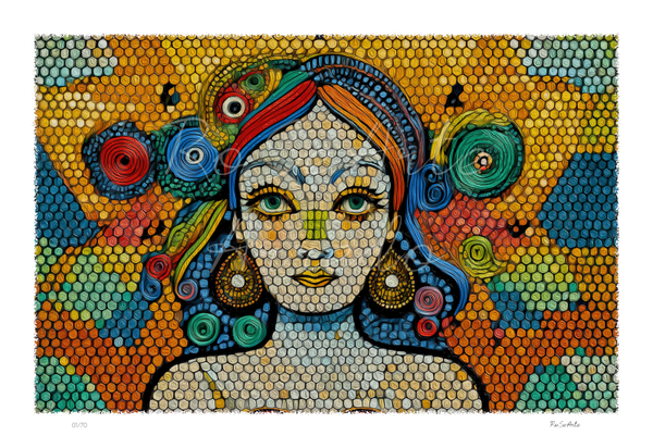 "La Regina dei Colori" 77X50 Cm.