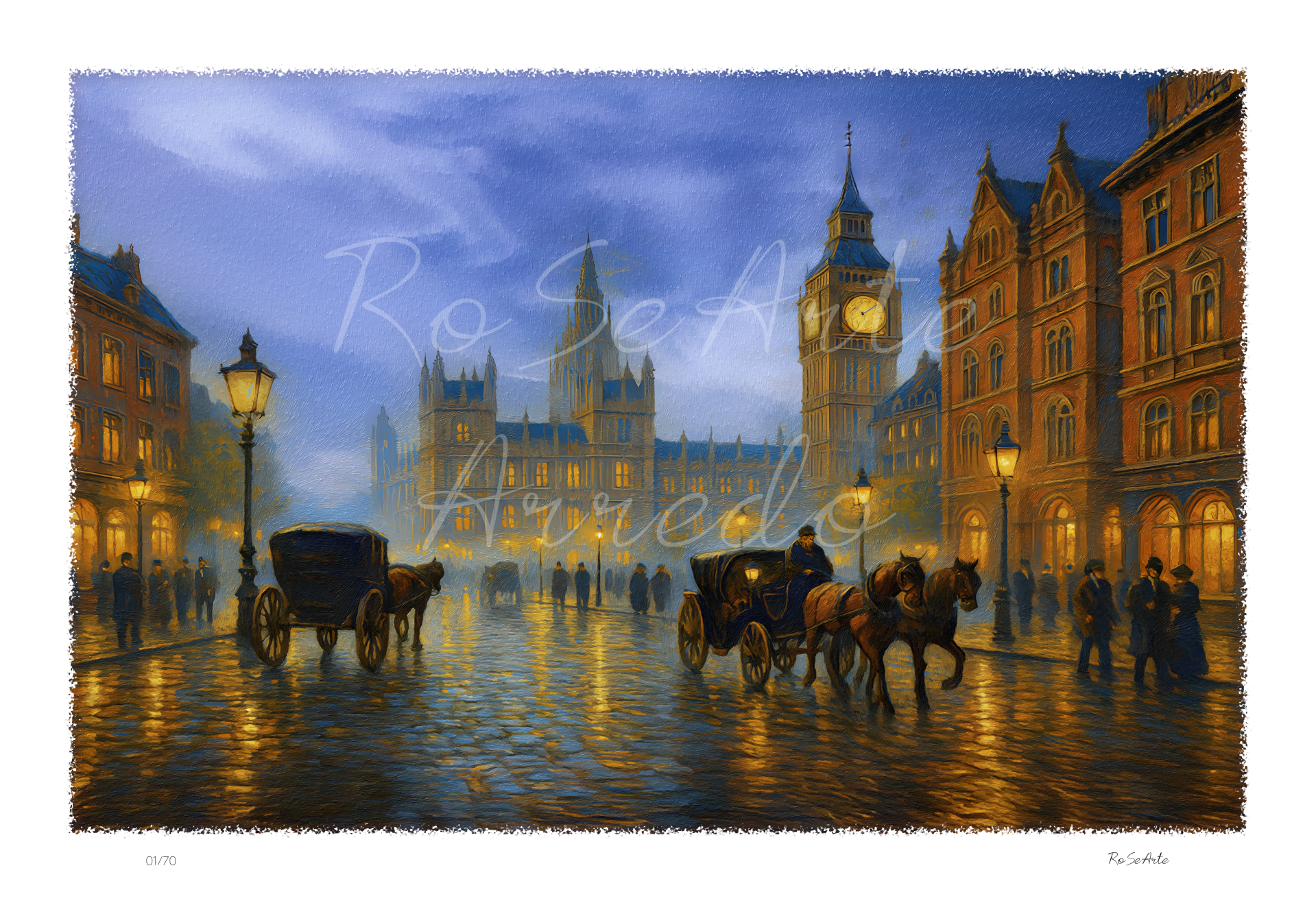 "Londra Vittoriana" 77X50 Cm.