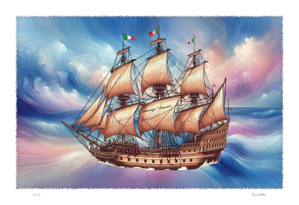 "Oro sul Mare" 77X50 cm.