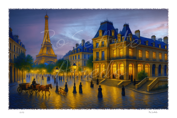"Parigi Belle Époque" 77X50 cm.