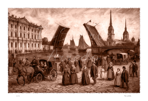 "Ponte sulla neva" 77X50cm.