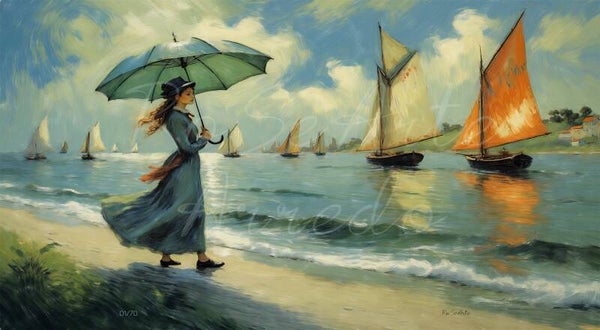 "Sotto il vento del mare" 120X66 cm.