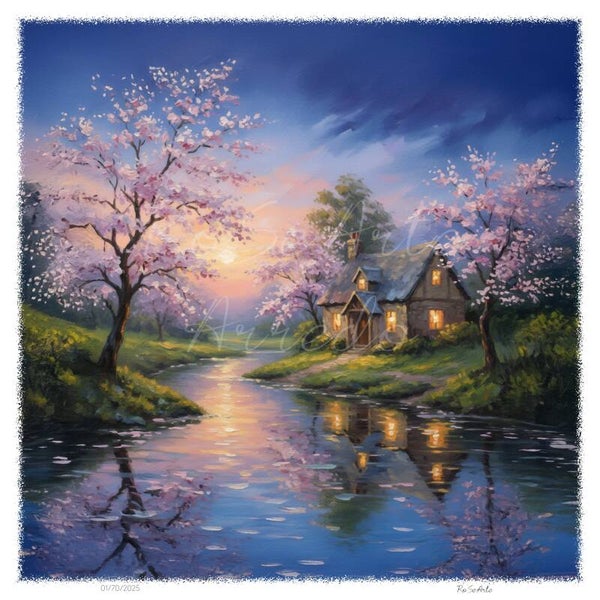 “Casa sul fiume in fiore”