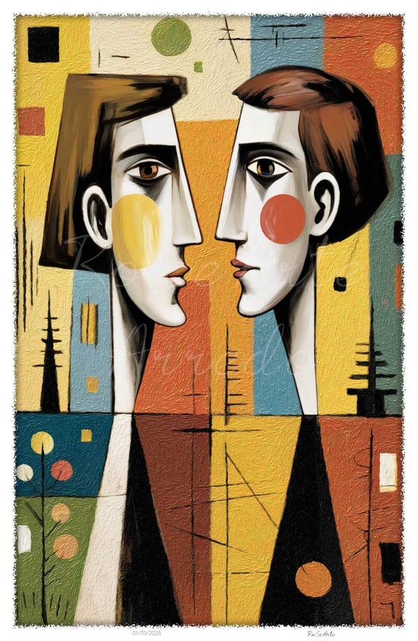 “Dialogo Geometrico” 60X92 cm.