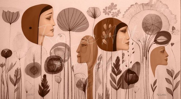 "Il Giardino delle Donne" 120X66 cm.