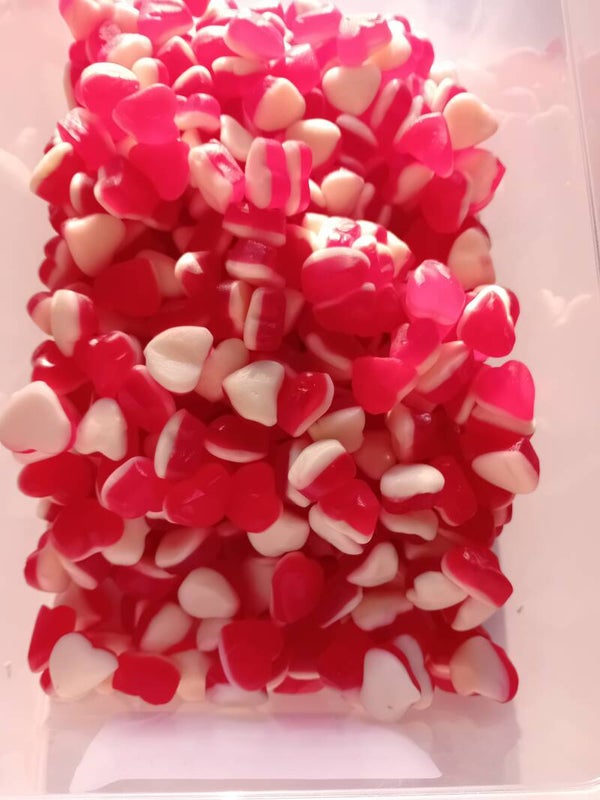Petit cœur fraise lisse halal 100g