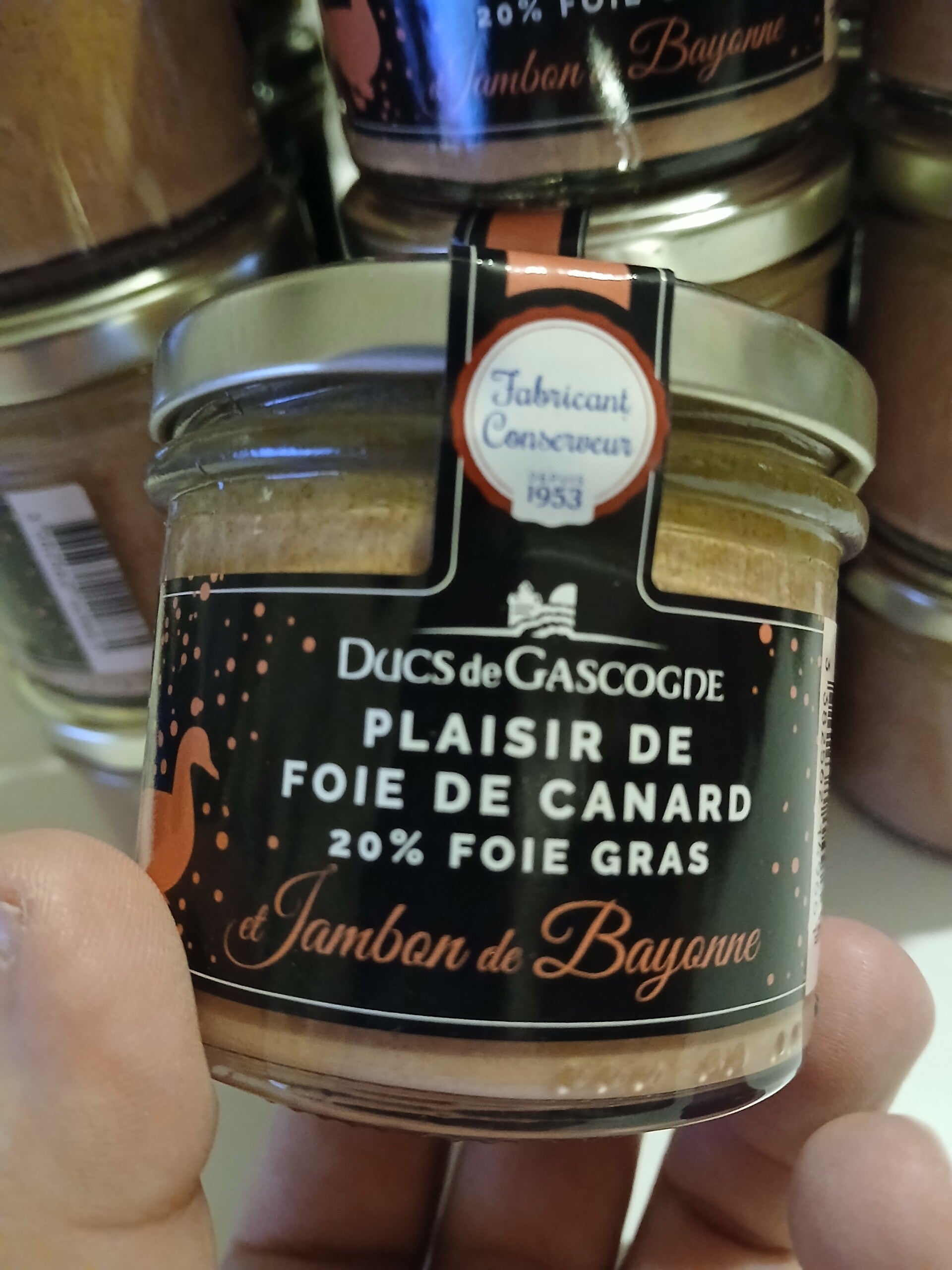 Plaisir foie de canard et jb de Bayonne (20% foie gras) 90g duc de Gascogne