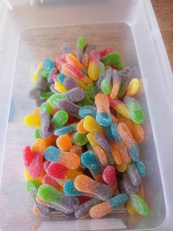 Langues multicolore sucrés halal 100g