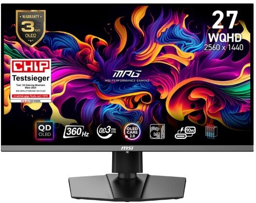 MSI MPG 271QRXDE 27" QHD 360Hz QD-OLED Gaming Monitor