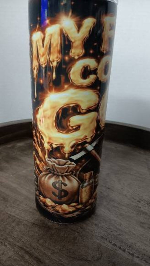 gold mining tumbler