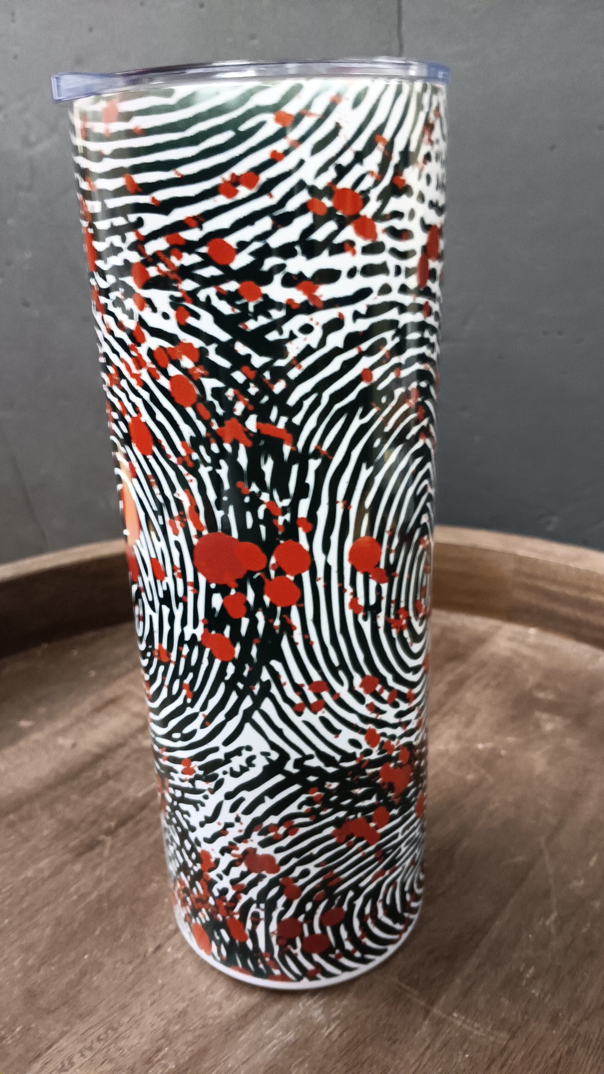🕵️‍♀️ “Fingerprint Evidence” True Crime Tumbler – 20 oz