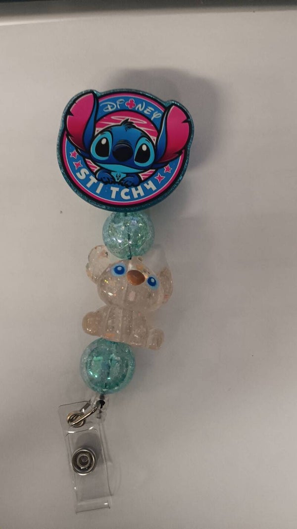 Blue Alien Sparkle Badge Reel