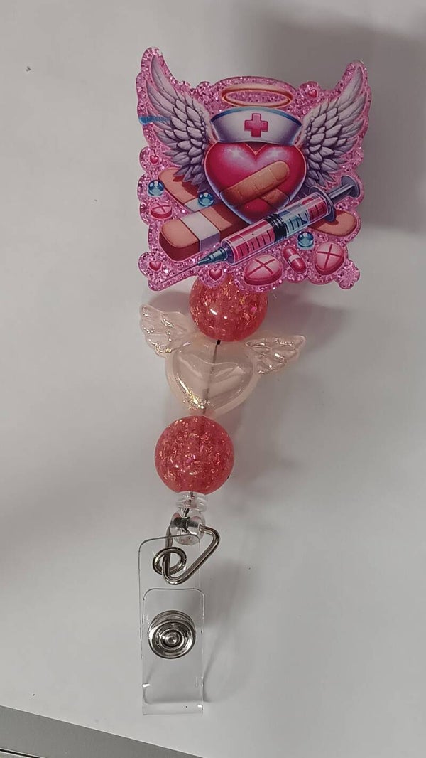 Healing Heart Nurse Badge Reel