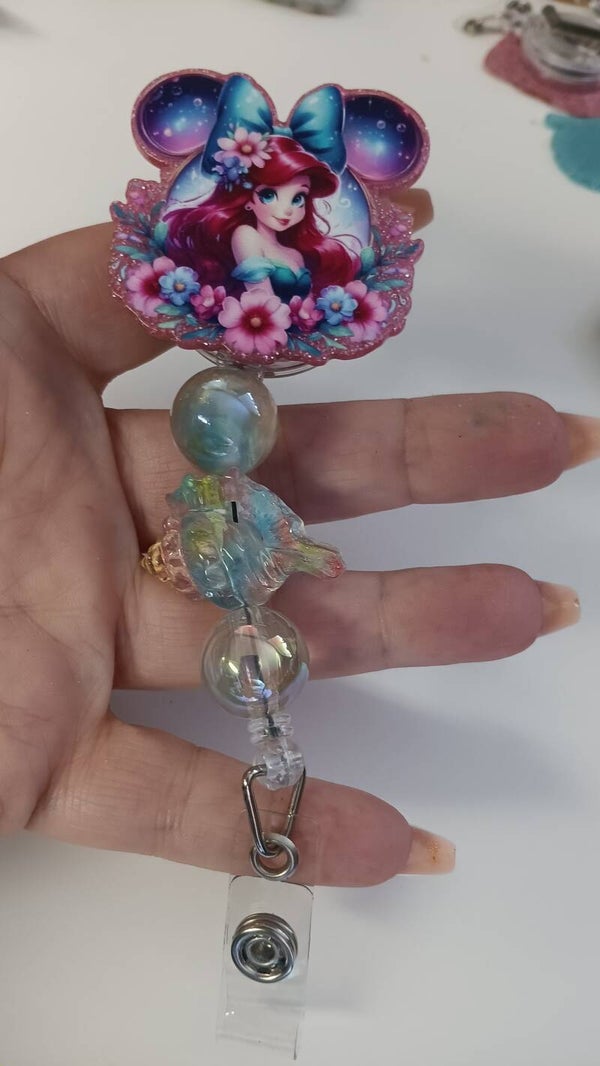 ariel the little mermaid badge reel